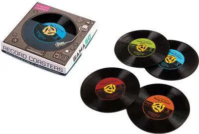 Figurine 45 record coasters